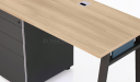 'Inspiring' One Seater Modular Workstation In Oakwood