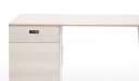 'Orion' Single Workstation In Pearwood & White Laminate