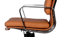 'Verita' High Back Office Chair In Tan PU Leather