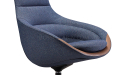 'D Series' Tall Back Lounge Chair In Blue Fabric