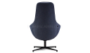 'D Series' Tall Back Lounge Chair In Blue Fabric