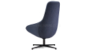 'D Series' Tall Back Lounge Chair In Blue Fabric