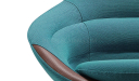 'D Series' Mid-Back Lounge Chair In Acqua Blue Fabric