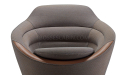 'D Series' Lounge Chair In Mushroom Brown Fabric