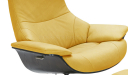 'Karma Neo' Recliner Chair & Ottoman in Yellow Leather