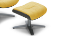 'Karma Neo' Recliner Chair & Ottoman in Yellow Leather