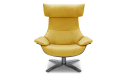 'Karma Neo' Recliner Chair & Ottoman in Yellow Leather