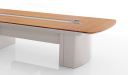 'Swan Neo' 16 Feet Meeting Table In Golden Sandalwdood