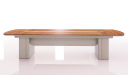 'Swan Neo' 12 Feet Meeting Table In Golden Sandalwdood