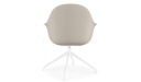 'Tulip' Revolving Chair With Fixed Base In EPU Leather