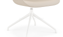 'Tulip' Revolving Chair With Fixed Base In EPU Leather