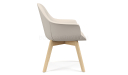 'Tulip' Multi-Purpose Chair In EPU Leather & Solid Wood Base