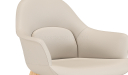 'Tulip' Multi-Purpose Chair In EPU Leather & Solid Wood Base