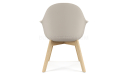 'Tulip' Multi-Purpose Chair In EPU Leather & Solid Wood Base