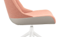 'Tulip' Fixed Base Revolving Chair In Fabric