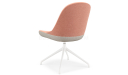 'Tulip' Fixed Base Revolving Chair In Fabric