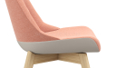 'Tulip' Multi-Purpose Chair In Fabric & Solid Wood Base