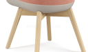 'Tulip' Multi-Purpose Chair In Fabric & Solid Wood Base