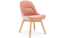 'Tulip' Multi-Purpose Chair In Fabric & Solid Wood Base