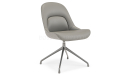 'Tulip' Revolving Multi-Purpose Chair In Olive Gray Leather