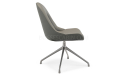 'Tulip' Revolving Multi-Purpose Chair In Olive Gray Leather