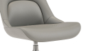 'Tulip' Revolving Multi-Purpose Chair In Olive Gray Leather