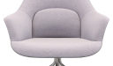 'Tulip' Chair In Fabric With Fixed Four Star Base