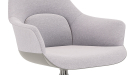 'Tulip' Chair In Fabric With Fixed Four Star Base