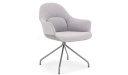 'Tulip' Chair In Fabric With Fixed Four Star Base