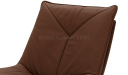 'Centis' Swivel Chair In Dark Brown Leather