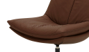 'Centis' Swivel Chair In Dark Brown Leather