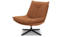 'Centis' Swivel Chair In Tan Leather