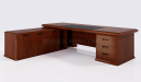 'Royale' 8 Feet Classical Office Table In Sapele Veneer