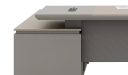 'Lucira' 6.5 Ft. Office Desk In White Oak & Seagull Gray Finish