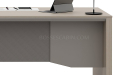 'Lucira' 6.5 Ft. Office Desk In White Oak & Seagull Gray Finish