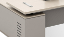 'Lucira' 5 Feet Office Desk In White Oak & Seagull Gray Finish