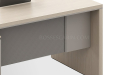 'Lucira' 5 Feet Office Desk In White Oak & Seagull Gray Finish