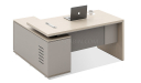 'Lucira' 5 Feet Office Desk In White Oak & Seagull Gray Finish