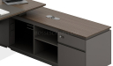 'Vistra' 6.5 Ft. Desk With Slanted Leg In Asti Walnut & Gray