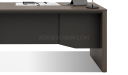 'Vistra' 8 Feet Office Desk In Asti Walnut & Advanced Gray Finish