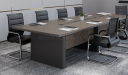 'Vistra' 12 Feet Meeting Table In Asti Walnut Laminate