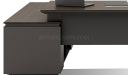 'Vistra' 8 Feet Desk With Slanted Leg In Asti Walnut & Gray