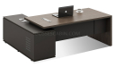 'Vistra' 6.5 Feet Office Desk In Asti Walnut & Advanced Gray Finish