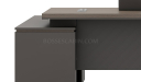 'Vistra' 6.5 Feet Office Desk In Asti Walnut & Advanced Gray Finish