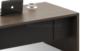 'Vistra' 6.5 Feet Office Desk In Asti Walnut & Advanced Gray Finish