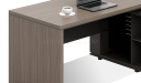 'Vistra' 5 Feet Office Desk In Asti Walnut & Advanced Gray Finish