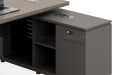 'Vistra' 5 Feet Office Desk In Asti Walnut & Advanced Gray Finish