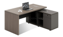 'Vistra' 5 Feet Office Desk In Asti Walnut & Advanced Gray Finish