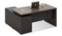 'Vistra' 5 Feet Office Desk In Asti Walnut & Advanced Gray Finish