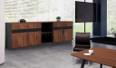 'Maxima' 8 Feet Office Credenza in Felix Walnut